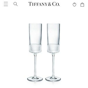 Tiffany's crystal Champagne Flute Set